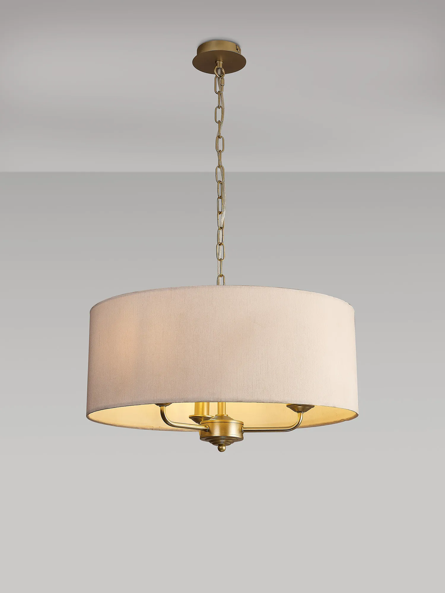 Banyan 50cm 3 Light Pendant Champagne Gold, Nude Beige/Moonlight DK0972  Deco Banyan CG NU